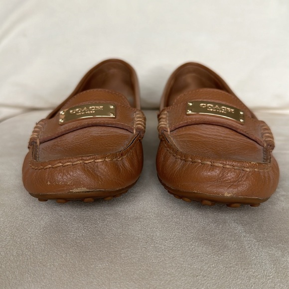 Coach Fredrica tan leather loafers - Picture 8 of 12